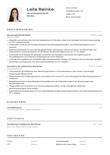 Lebenslauf-Vorlage für Abrechnungsfachkraft Medizin #2