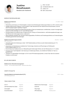 Lebenslauf-Muster für Medizinische*r Kodierer*in