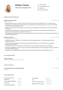 Lebenslauf-Muster für Medizinische*r Rezeptionist*in