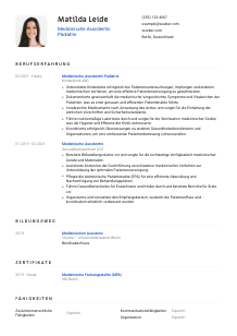 Lebenslauf-Vorlage für Medizinische*r Assistent*in Pädiatrie #1