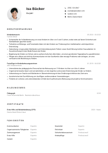 Lebenslauf-Muster für Au-pair