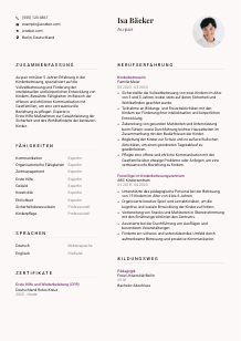 Lebenslauf-Vorlage für Au-pair #3