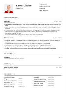 Lebenslauf-Vorlage für Babysitter*in #2