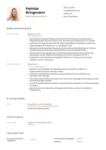Lebenslauf-Vorlage für Betreuungsassistent*in #1