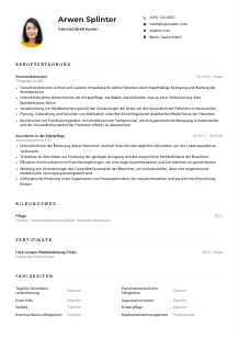 Lebenslauf-Muster für Seniorenbetreuer*in