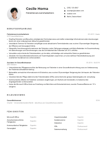 Lebenslauf-Muster für Patientenservicemitarbeiter*in