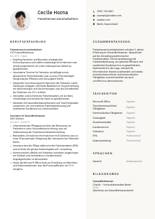 Lebenslauf-Vorlage für Patientenservicemitarbeiter*in #2