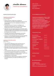 Lebenslauf-Vorlage für Patientenservicemitarbeiter*in #3