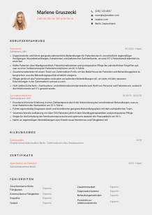 Lebenslauf-Vorlage für Zahnärztliche*r Mitarbeiter*in #3