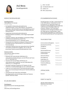 Lebenslauf-Vorlage für Dentalhygieniker*in #1