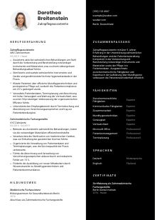 Lebenslauf-Vorlage für Zahnpflegeassistent*in #3