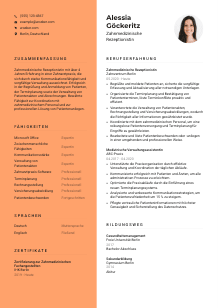 Lebenslauf-Vorlage für Zahnmedizinische*r Rezeptionist*in #3