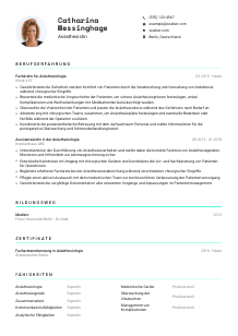 Lebenslauf-Vorlage für Anästhesist*in #3