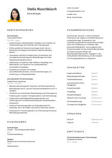 Lebenslauf-Vorlage für Dermatolog*in #1