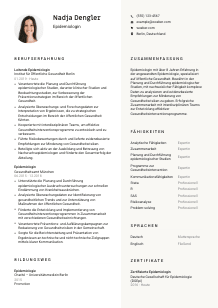 Lebenslauf-Vorlage für Epidemiolog*in #2