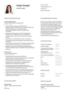 Lebenslauf-Vorlage für Epidemiolog*in #1