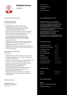 Lebenslauf-Vorlage für Onkolog*in #3