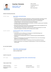 Lebenslauf-Vorlage für Mund-, Kiefer- und Gesichtschirurg*in #1