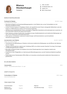 Lebenslauf-Muster für Pädiater*in