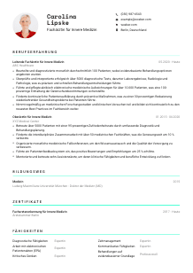 Lebenslauf-Vorlage für Fachärzt*in für Innere Medizin #3