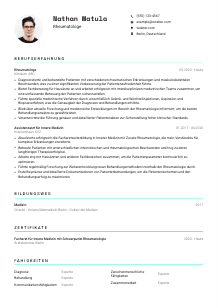 Lebenslauf-Vorlage für Rheumatolog*in #3