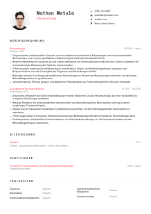 Lebenslauf-Vorlage für Rheumatolog*in #1