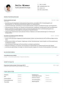 Lebenslauf-Vorlage für Kardiovaskulärtechnolog*in #3