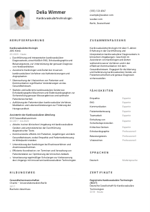 Lebenslauf-Vorlage für Kardiovaskulärtechnolog*in #1