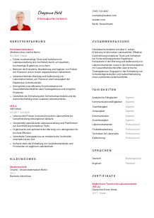 Lebenslauf-Vorlage für Kliniklabortechniker*in #2