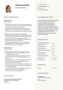 Lebenslauf-Vorlage für Medizinalaustiker*in #2