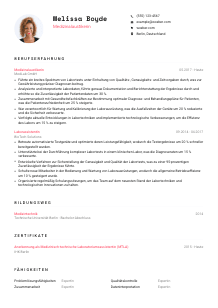 Lebenslauf-Vorlage für Medizinalaustiker*in #1