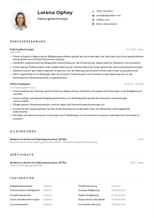 Lebenslauf-Muster für Radiologietechnolog*in
