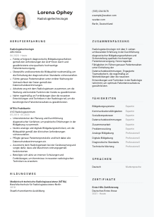 Lebenslauf-Vorlage für Radiologietechnolog*in #2