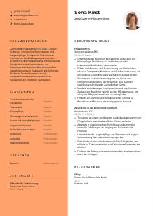 Lebenslauf-Vorlage für Zertifizierte*r Pflegehelfer*in #3