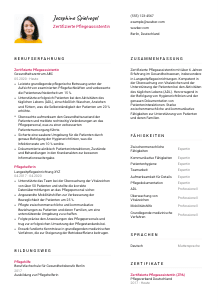 Lebenslauf-Vorlage für Zertifizierte*r Pflegeassistent*in #2