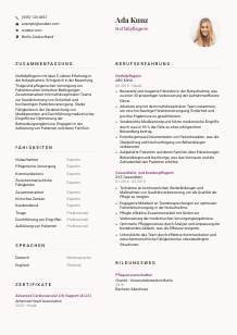 Lebenslauf-Vorlage für Notfallpfleger*in #3