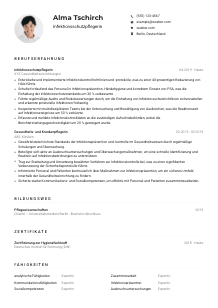 Lebenslauf-Muster für Infektionsschutzpfleger*in