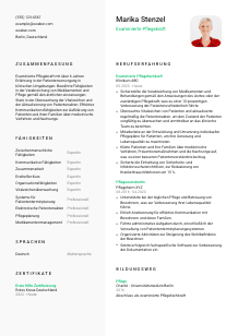 Lebenslauf-Vorlage für Examinierte*r Pflegekraft #2