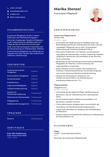 Lebenslauf-Vorlage für Examinierte*r Pflegekraft #3