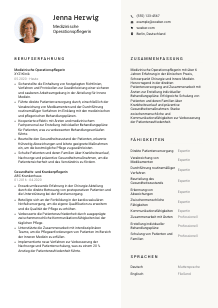 Lebenslauf-Vorlage für Medizinische*r Operationspfleger*in #2