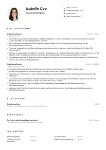 Lebenslauf-Muster für Anästhesiepfleger*in
