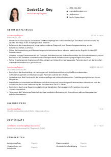 Lebenslauf-Vorlage für Anästhesiepfleger*in #1