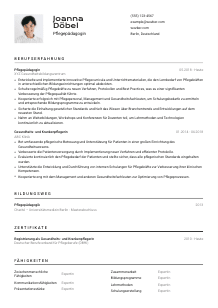 Lebenslauf-Vorlage für Pflegepädagog*in #2