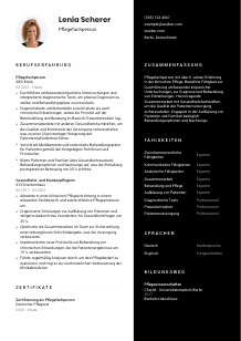 Lebenslauf-Vorlage für Pflegefachperson #3