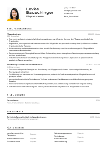 Lebenslauf-Vorlage für Pflegerekrutierer*in #2