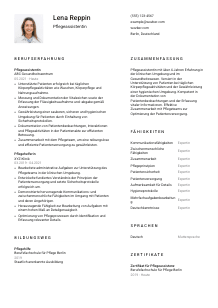 Lebenslauf-Vorlage für Pflegeassistent*in #1