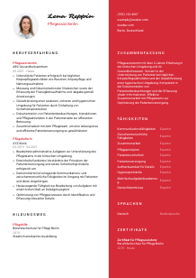 Lebenslauf-Vorlage für Pflegeassistent*in #3