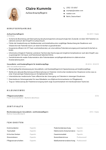 Lebenslauf-Muster für Aufwachraumpfleger*in
