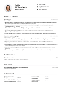 Lebenslauf-Muster für Berufspfleger*in