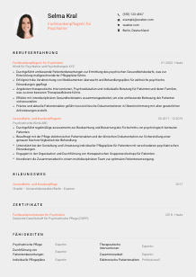 Lebenslauf-Vorlage für Fachkrankenpfleger*in für Psychiatrie #3